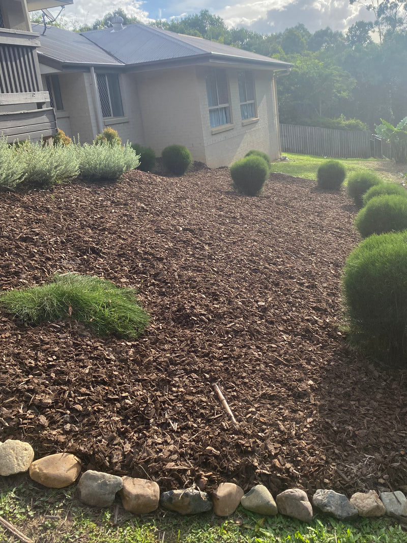 Sale Prep - Mulching & garden bed creation - Before