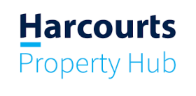 Harcourts Property Hub logo on a white background